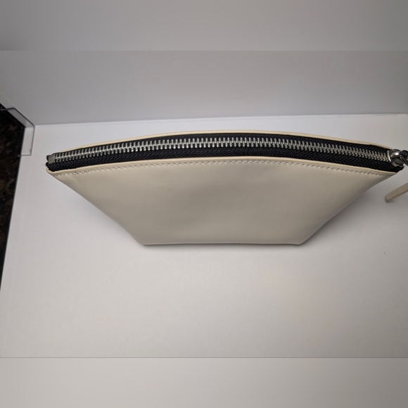 Small White leather AllSaints Anais Pouch Makeup Case (W/ Free Diptyque Samples) - Picture 5 of 14